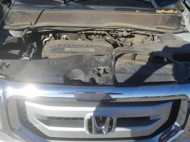 5FNYF4H27AB030355 - 2010 HONDA PILOT LX SILVER photo 7