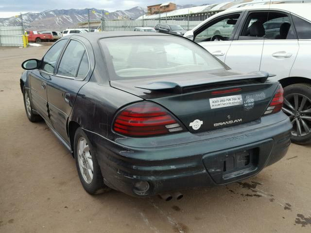 1G2NF52F52C124290 - 2002 PONTIAC GRAND AM S GREEN photo 3