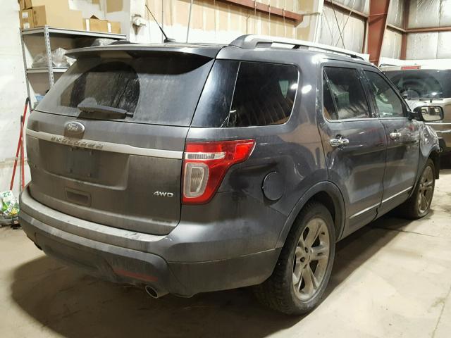 1FM5K8F88FGA20410 - 2015 FORD EXPLORER L CHARCOAL photo 4