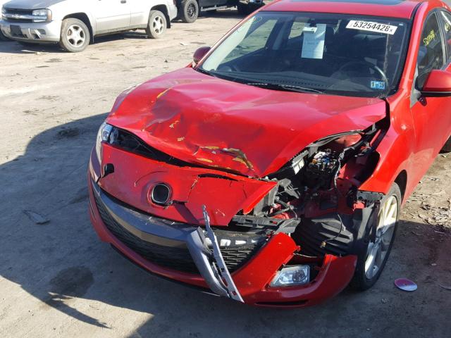 JM1BL1U62B1437614 - 2011 MAZDA 3 S RED photo 9