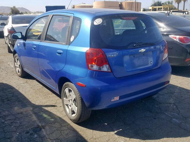KL1TD66698B264017 - 2008 CHEVROLET AVEO BASE Көк фото 3