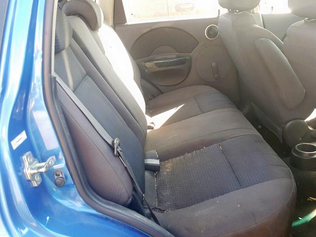 KL1TD66698B264017 - 2008 CHEVROLET AVEO BASE Көк фото 6