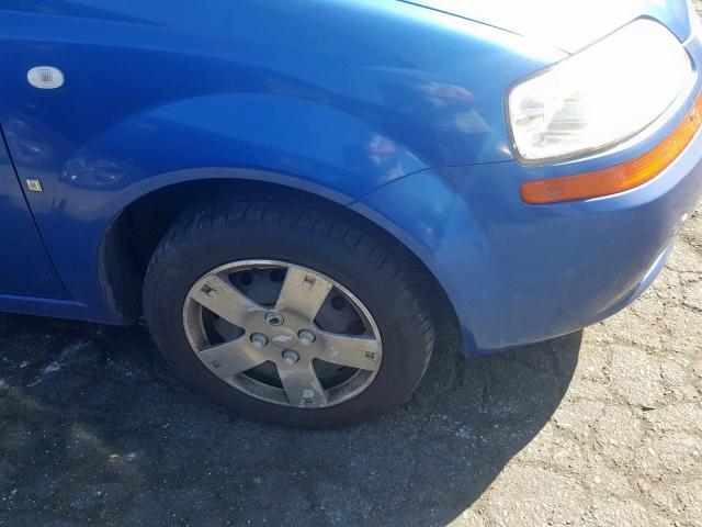 KL1TD66698B264017 - 2008 CHEVROLET AVEO BASE Көк фото 9