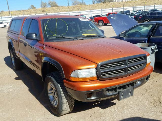 1B7GG22N01S196378 - 2001 DODGE DAKOTA ORANGE photo 1