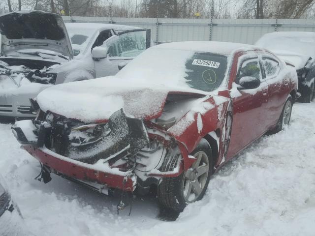 2B3KA33V39H595239 - 2009 DODGE CHARGER SX RED photo 2