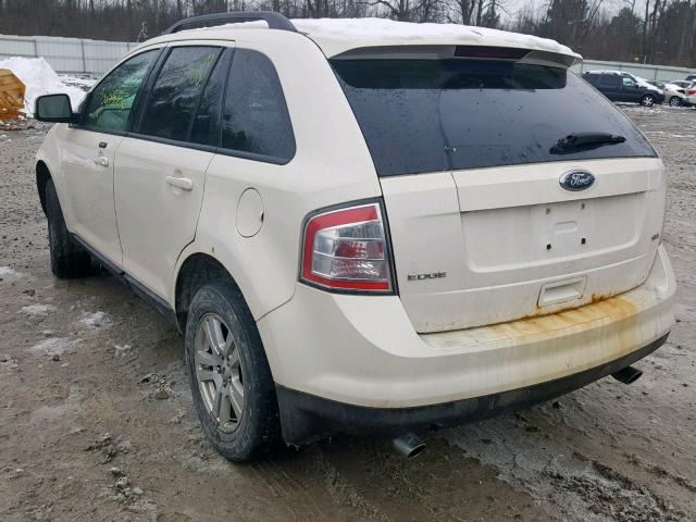 2FMDK38C68BA07696 - 2008 FORD EDGE SEL WHITE photo 3