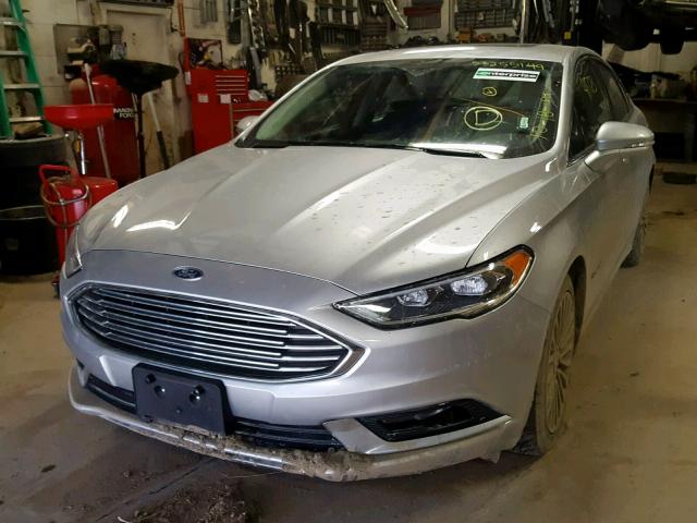 3FA6P0RU2JR219335 - 2018 FORD FUSION TIT SILVER photo 2