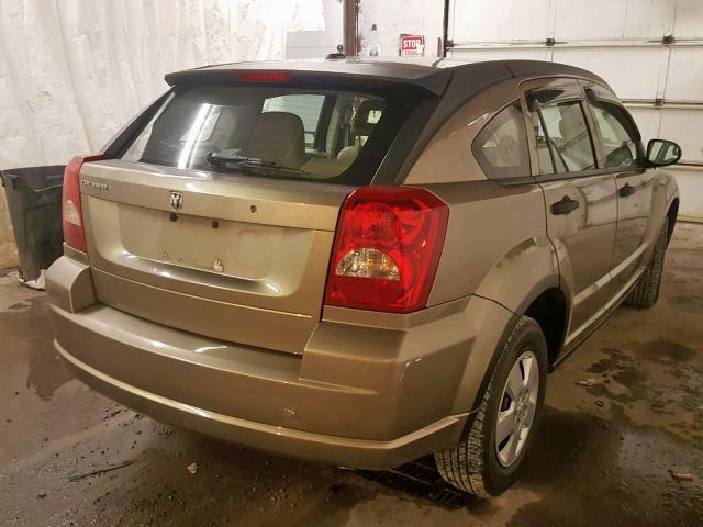 1B3HB28C77D301621 - 2007 DODGE CALIBER GOLD photo 4