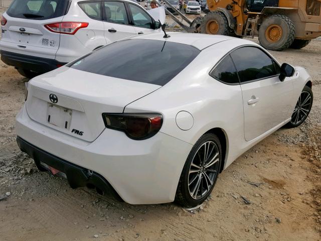 JF1ZNAA19E8702693 - 2014 TOYOTA SCION FR-S WHITE photo 4