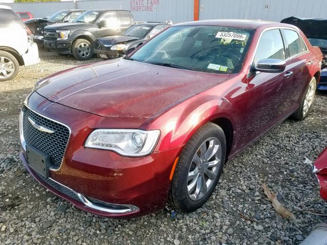 2C3CCAKG5KH534375 - 2019 CHRYSLER 300 LIMITE MAROON photo 2