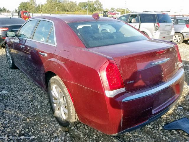 2C3CCAKG5KH534375 - 2019 CHRYSLER 300 LIMITE MAROON photo 3