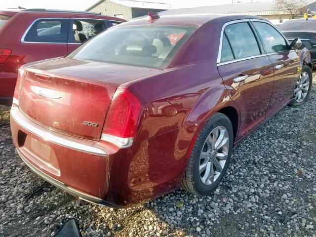 2C3CCAKG5KH534375 - 2019 CHRYSLER 300 LIMITE MAROON photo 4