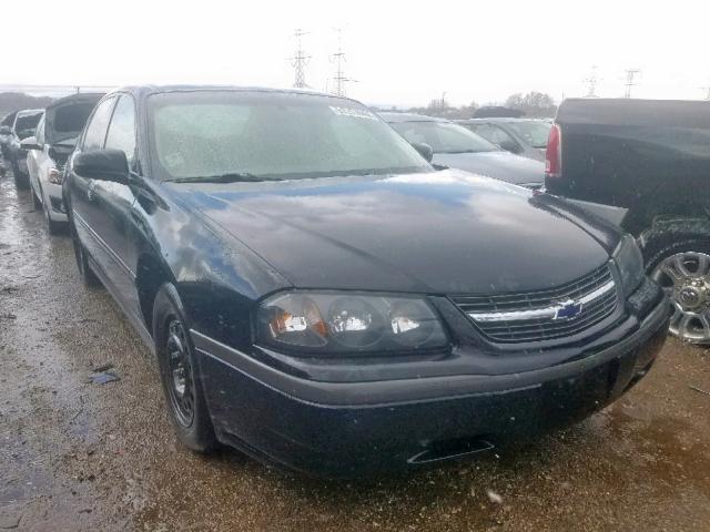 2G1WF52E839281837 - 2003 CHEVROLET IMPALA BLACK photo 1