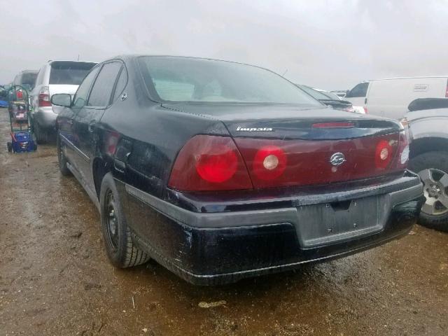 2G1WF52E839281837 - 2003 CHEVROLET IMPALA BLACK photo 3