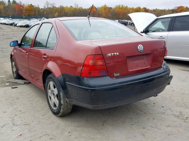 3VWSC29M2YM036134 - 2000 VOLKSWAGEN JETTA GLS RED photo 3