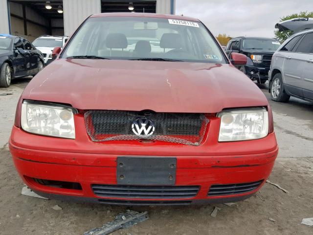 3VWSC29M2YM036134 - 2000 VOLKSWAGEN JETTA GLS RED photo 9