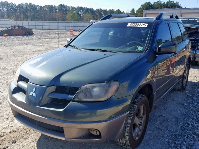 JA4LX41F14U030085 - 2004 MITSUBISHI OUTLANDER GREEN photo 2