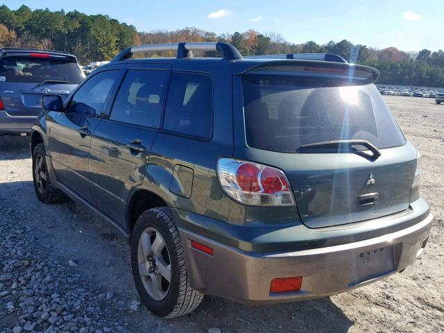 JA4LX41F14U030085 - 2004 MITSUBISHI OUTLANDER GREEN photo 3