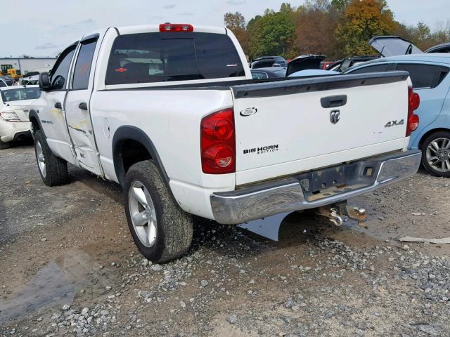 1D7HU18297S239831 - 2007 DODGE RAM 1500 S WHITE photo 3