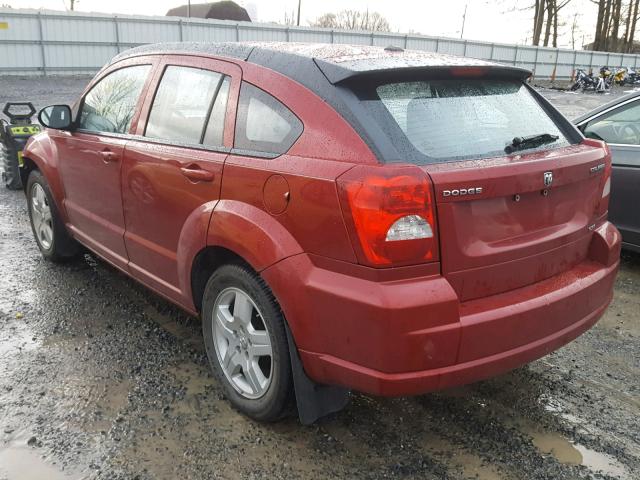 1B3HB48A09D174286 - 2009 DODGE CALIBER SX RED photo 3