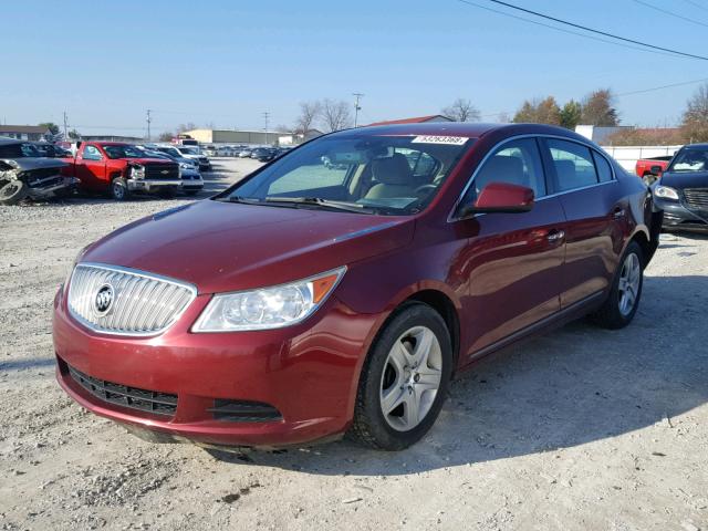 1G4GB5EG1AF226800 - 2010 BUICK LACROSSE C RED photo 2