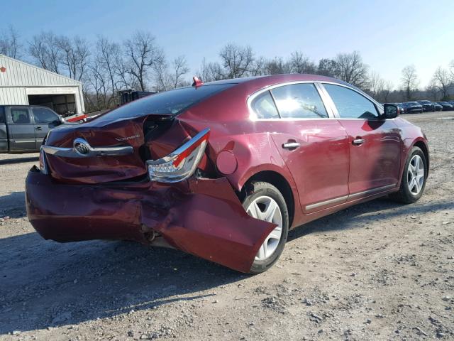 1G4GB5EG1AF226800 - 2010 BUICK LACROSSE C RED photo 4