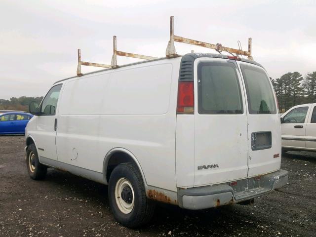 1GTHG35R621133799 - 2002 GMC SAVANA G35 WHITE photo 3