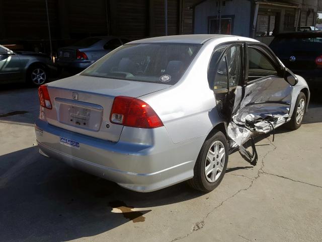 1HGES16344L005151 - 2004 HONDA CIVIC DX V SILVER photo 4