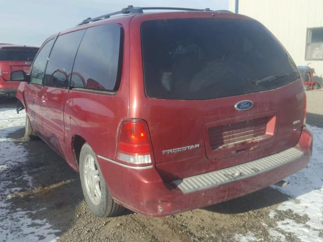 2FMDA52264BA01292 - 2004 FORD FREESTAR S RED photo 3