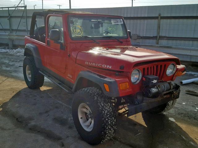 1J4FA64S25P346288 - 2005 JEEP WRANGLER / RED photo 1