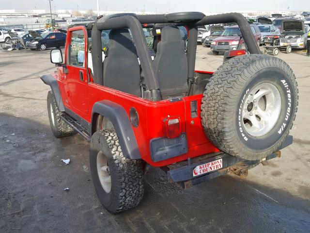 1J4FA64S25P346288 - 2005 JEEP WRANGLER / RED photo 3