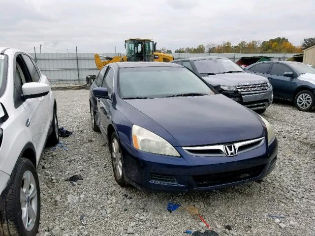 1HGCM66877A041510 - 2007 HONDA ACCORD EX BLUE photo 1