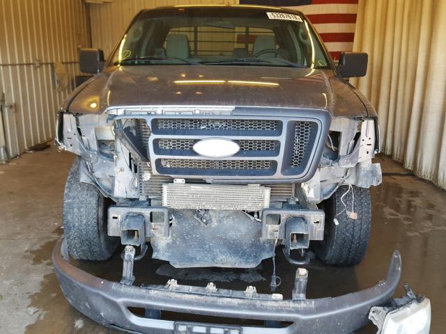 1FTPX14V67FA61835 - 2007 FORD F150 GRAY photo 9