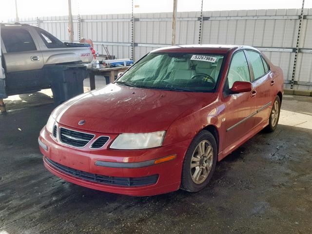 YS3FD49Y961028972 - 2006 SAAB 9-3 RED photo 2