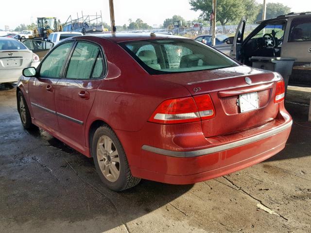 YS3FD49Y961028972 - 2006 SAAB 9-3 RED photo 3