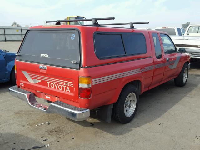 JT4VN93G0L5010071 - 1990 TOYOTA PICKUP 1/2 RED photo 4