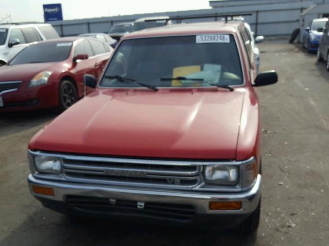 JT4VN93G0L5010071 - 1990 TOYOTA PICKUP 1/2 RED photo 9