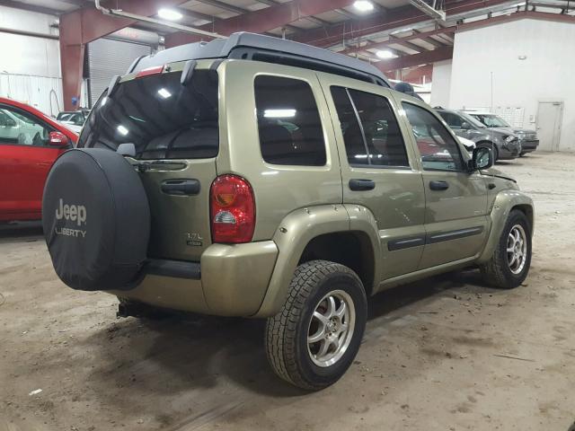 1J4GL38K24W125575 - 2004 JEEP LIBERTY RE GREEN photo 4