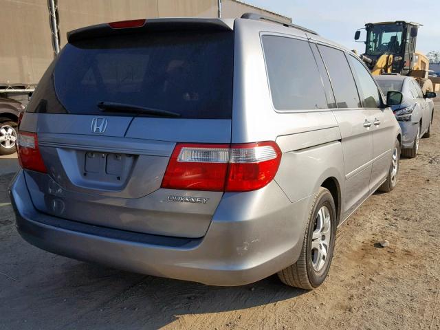 5FNRL38725B037612 - 2005 HONDA ODYSSEY EX SILVER photo 4