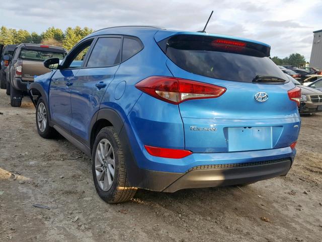 KM8J3CA40GU088805 - 2016 HYUNDAI TUCSON LIM BLUE photo 3