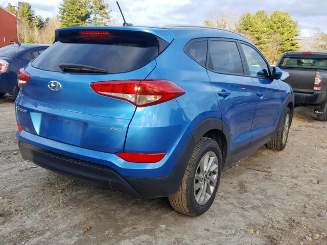 KM8J3CA40GU088805 - 2016 HYUNDAI TUCSON LIM BLUE photo 4