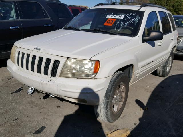 1J4G258S4YC358587 - 2000 JEEP GRAND CHER WHITE photo 2