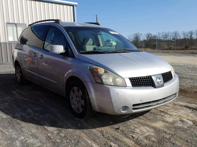 5N1BV28U65N124681 - 2005 NISSAN QUEST S SILVER photo 1