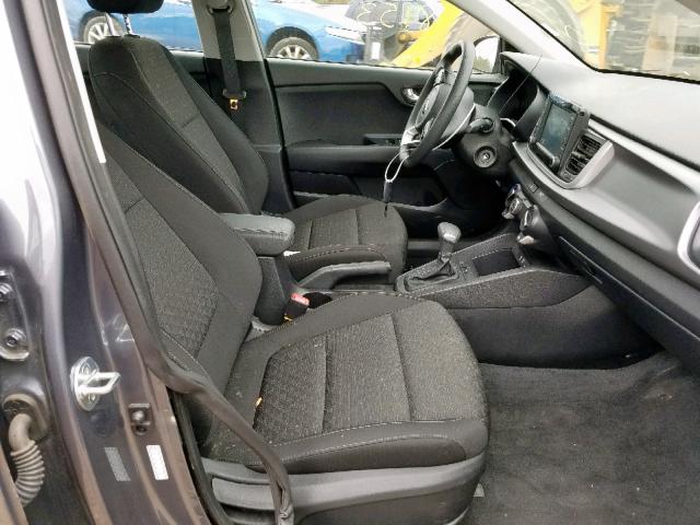 3KPA24AB2KE197981 - 2019 KIA RIO S GRAY photo 5