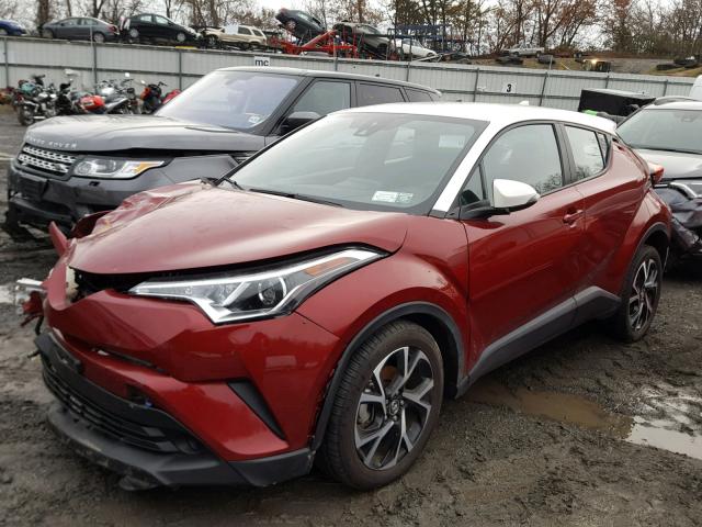 NMTKHMBX4JR033471 - 2018 TOYOTA C-HR XLE BURGUNDY photo 2