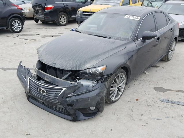 JTHBF1D21E5032991 - 2014 LEXUS IS 250 BLACK photo 2