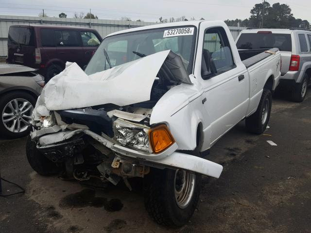 1FTYR10D14PB10991 - 2004 FORD RANGER WHITE photo 2