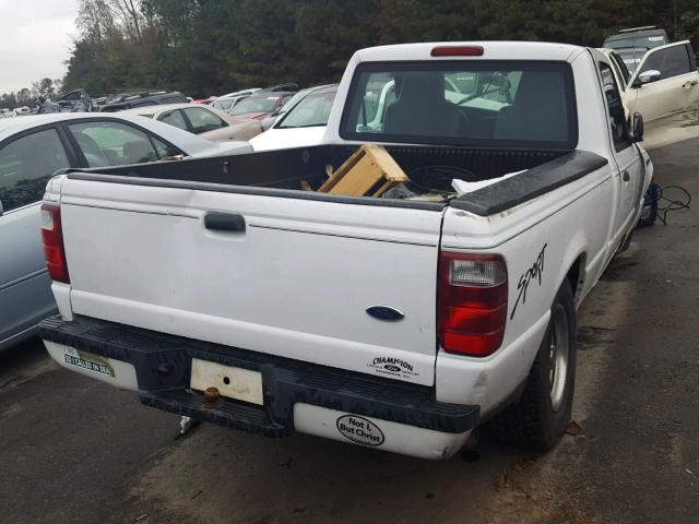 1FTYR10D14PB10991 - 2004 FORD RANGER WHITE photo 4