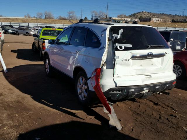 JHLRE48717C054369 - 2007 HONDA CR-V EXL WHITE photo 3