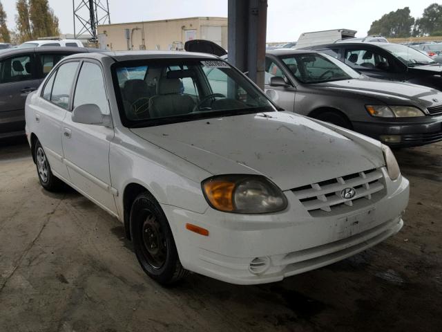 KMHCG45C05U642183 - 2005 HYUNDAI ACCENT GL WHITE photo 1